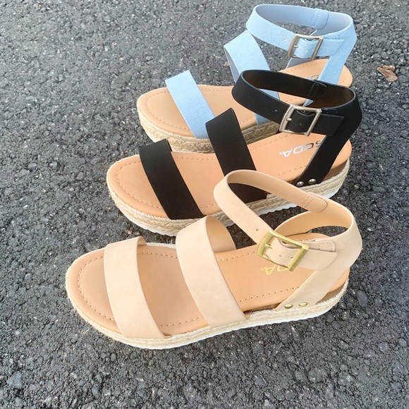 Black strappy Bryce open top espadrille sandal - Picture 6 of 7